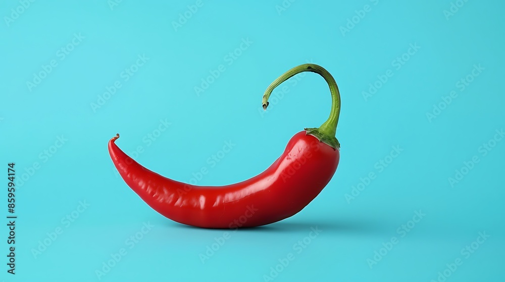 Chilli isolated on a blue background Chilli isolated on a blue background