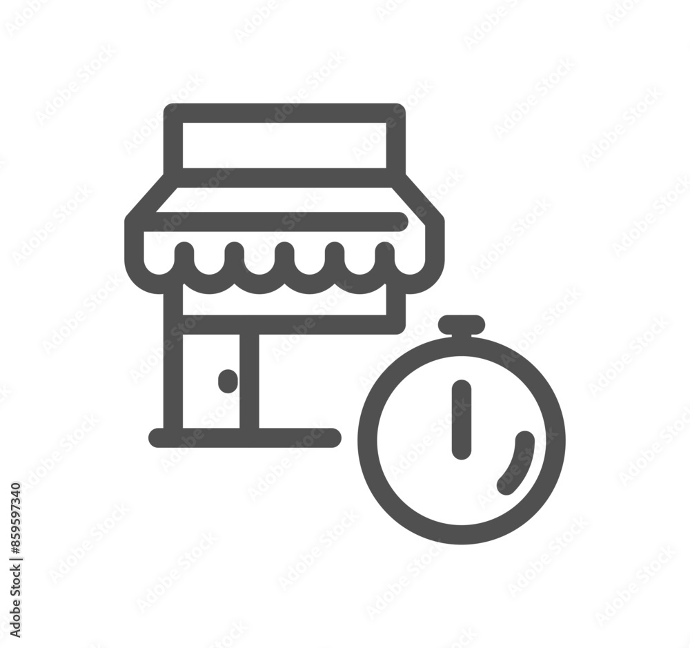 Shop management related icon outline and linear vector.
Shop management related icon outline and linear vector.