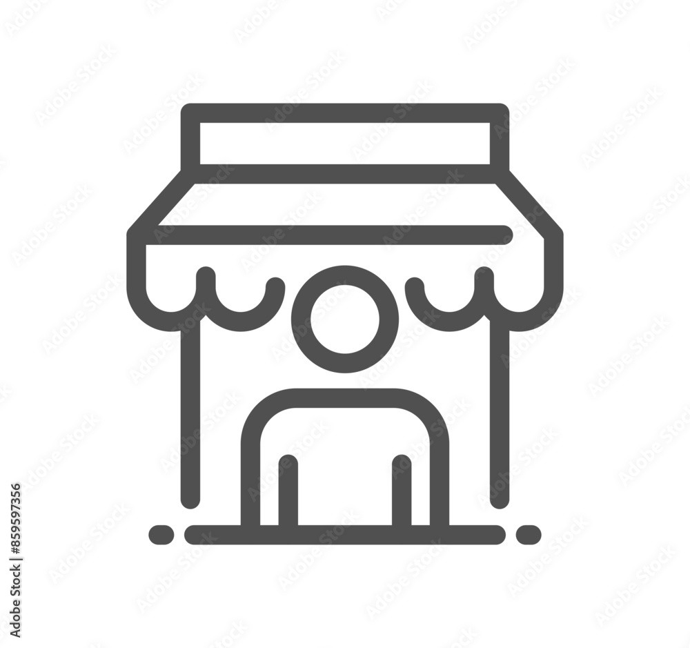 Shop management related icon outline and linear vector.
Shop management related icon outline and linear vector.