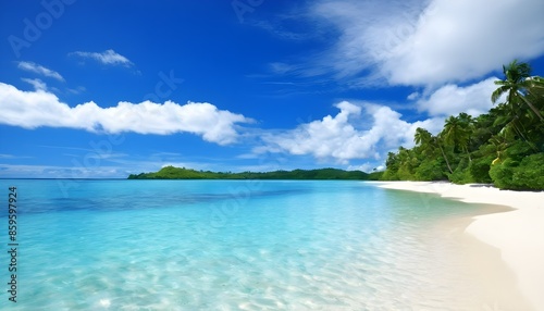 beach with blue sky