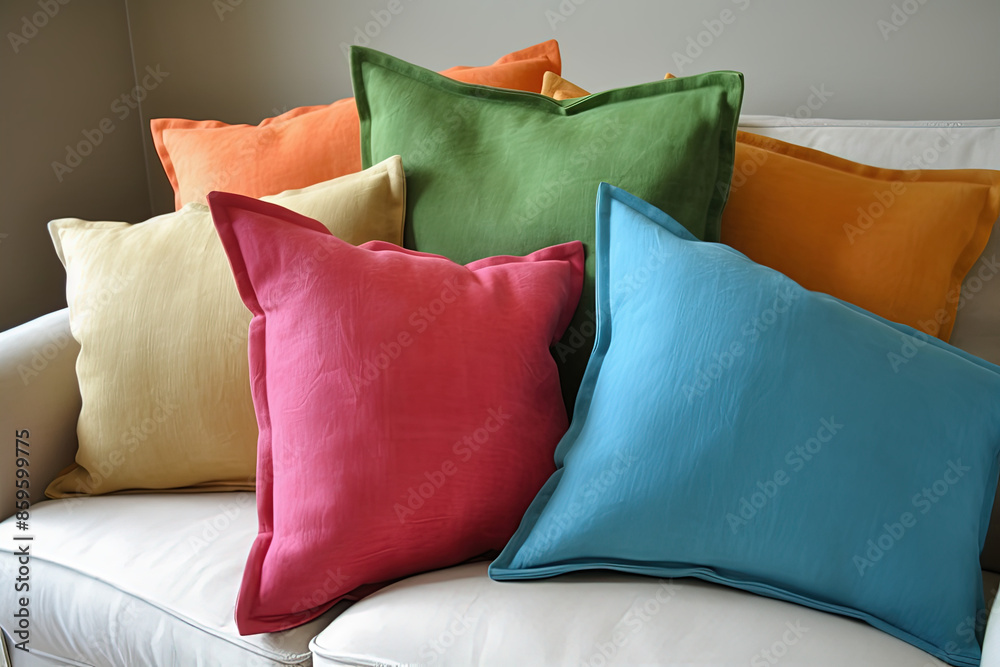 colroed pillows
