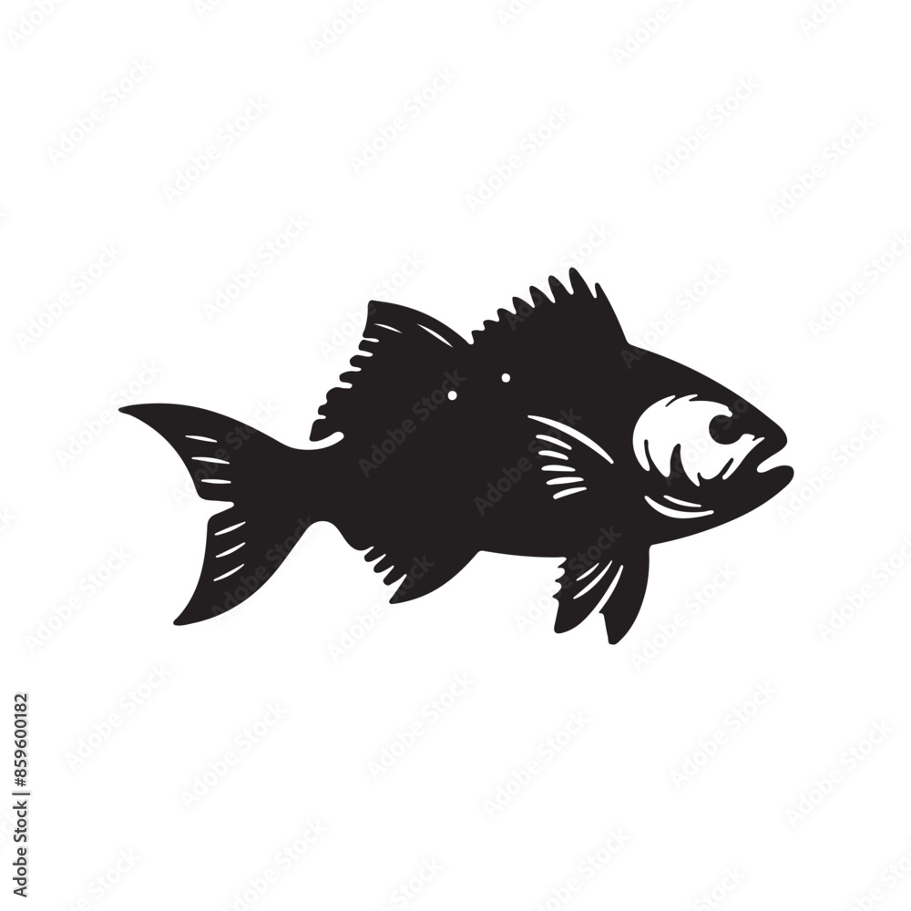Fish Silhouette for Icon, Symbol, Logo, Pictogram, Apps, Website or Graphic Design Element. Vector Illustration Fish Silhouette for Icon, Symbol, Logo, Pictogram, Apps, Website or Graphic Design Element. Vector Illustration