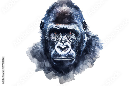 gorilla head with transparent background. PNG © Sergio