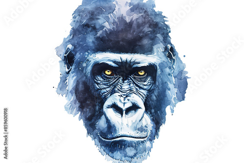 gorilla head with transparent background. PNG © Sergio