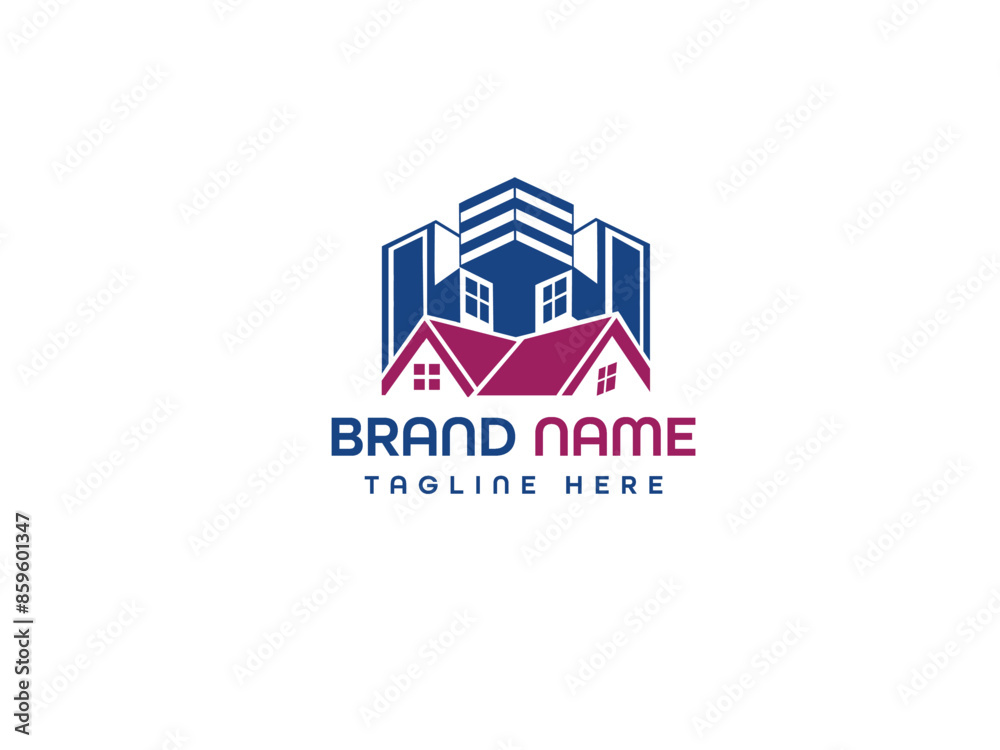 Fototapeta premium Construction Business Logo Design Vector Template.