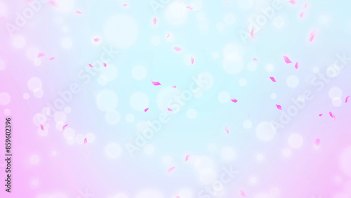 Pink Rose Petals, cherry blossom on spring background, nature