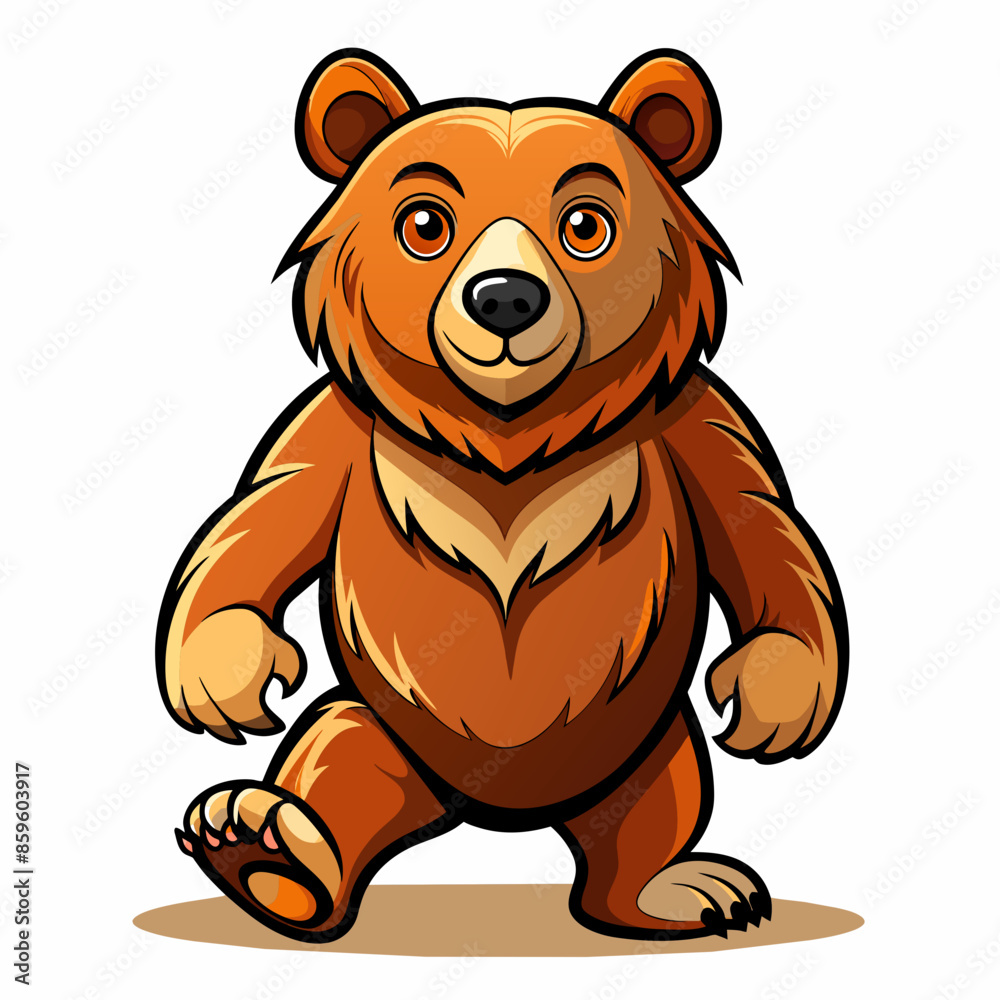 Delightful Bear Cartoon Vector Delightful Bear Cartoon Vector