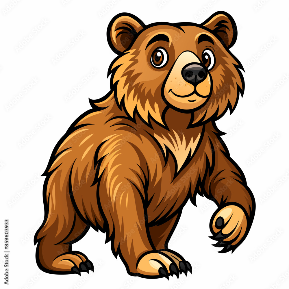 Fun Bear Cartoon Vector Image Fun Bear Cartoon Vector Image