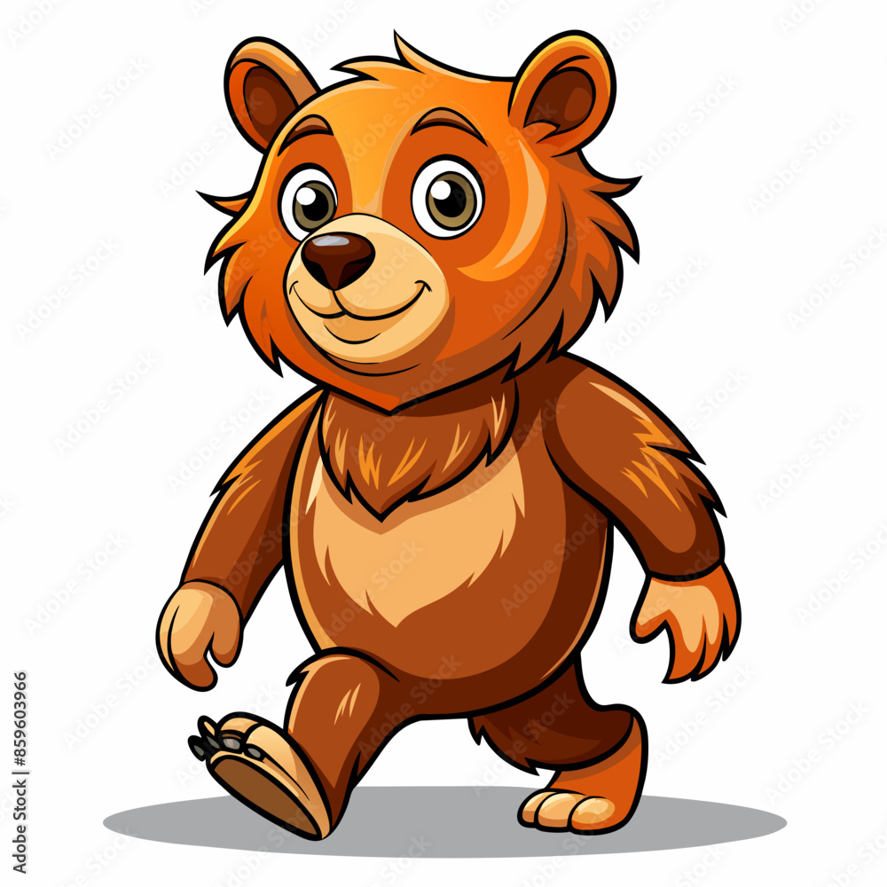 Fototapeta premium Playful and Cute Bear Cartoon Vector