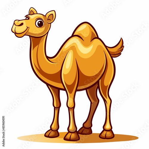 Cartoon Camel Vector for Wildlife Education