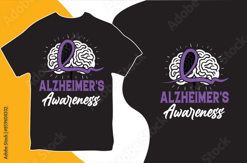 Alzheimer's Awareness. T-shirt design. Vector Illustration. Alzheimer's Awareness T-shirt.