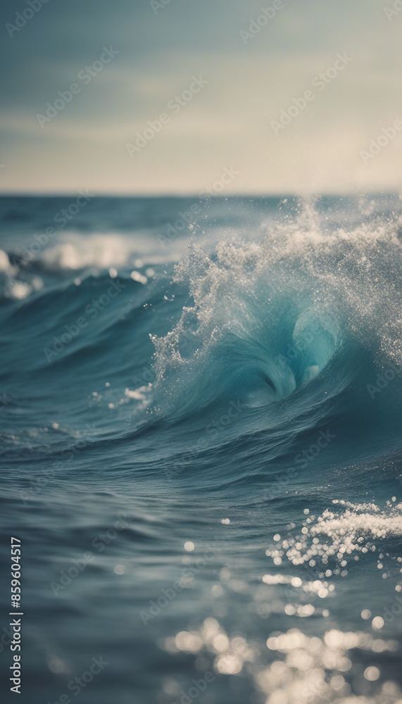 Fototapeta premium Ocean waves Blue water background