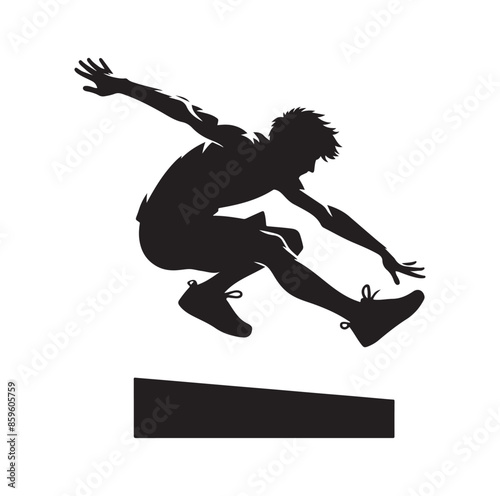 PARKOUR SPORTS player VECTOR Illustration 