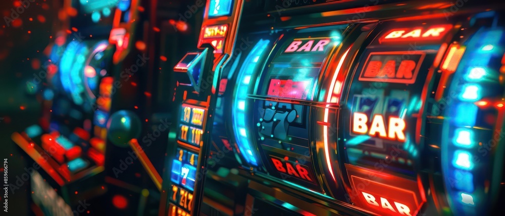 Advanced digital slot machine interface with holographic reels and immersive graphics Advanced digital slot machine interface with holographic reels and immersive graphics