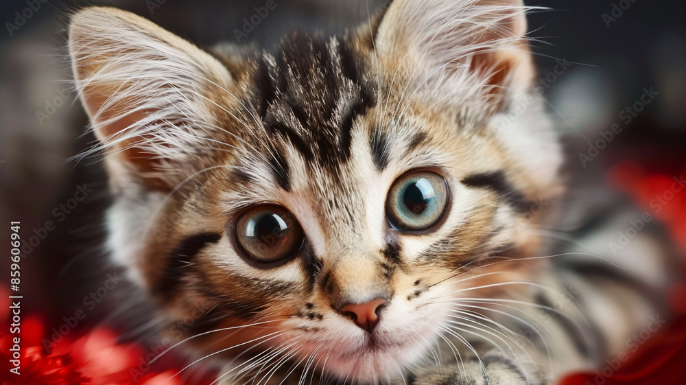 Cute kitten with fluffy fur, AI Generative. Cute kitten with fluffy fur, AI Generative.