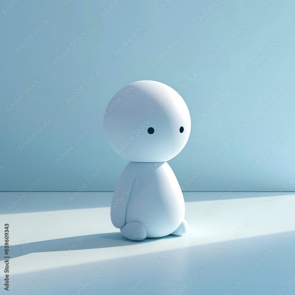 Discover the serene simplicity of this adorable AI generated character Discover the serene simplicity of this adorable AI generated character