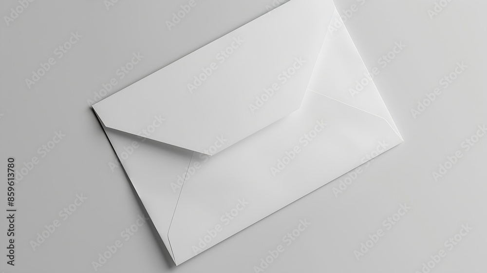 Envelope mock up white blank empty copy space paper template : Generative AI Envelope mock up white blank empty copy space paper template : Generative AI