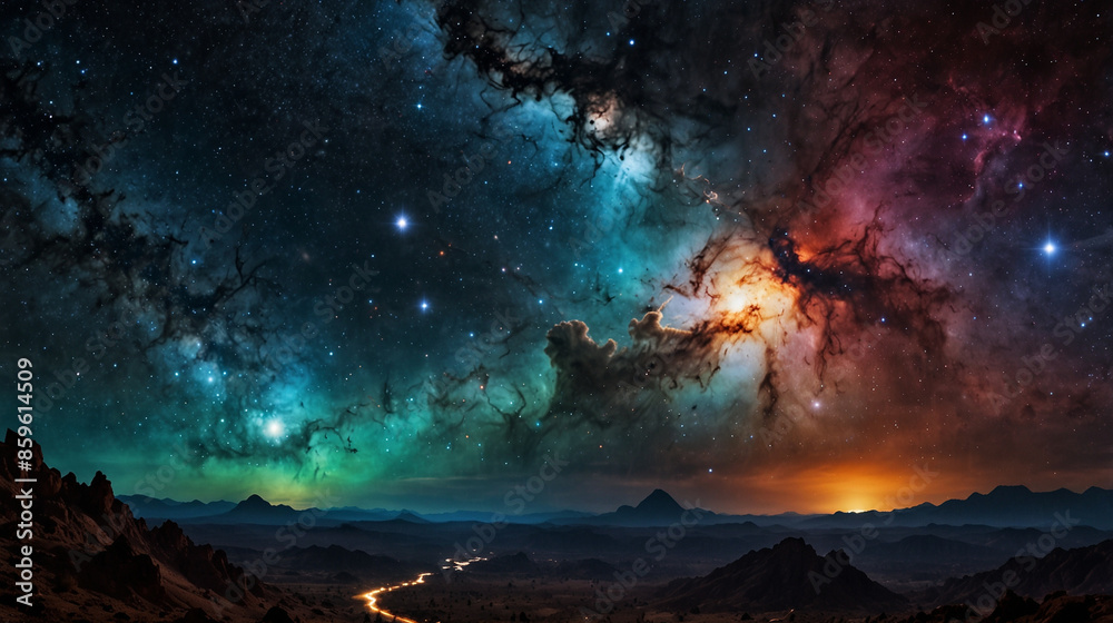 cosmos with captivating images of galaxies, nebulae, and celestial wonders. Space - Generative AI cosmos with captivating images of galaxies, nebulae, and celestial wonders. Space - Generative AI