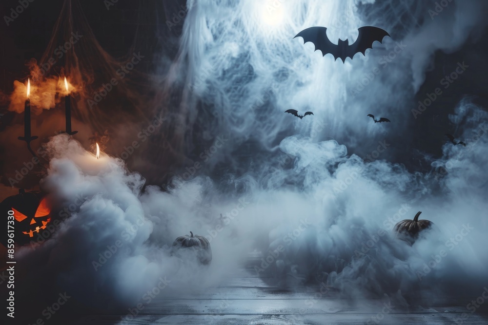 Fototapeta premium Ghostly Fog Halloween Backdrop