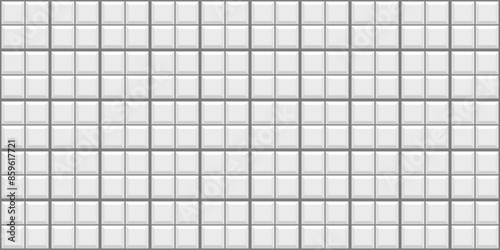 Apron faience texture. Tile subway brick wall. Seamless metro background. Kitchen pattern. Ceramic backdrop. Cement backsplash. Retro square print. Stone surface. Vector illustration.