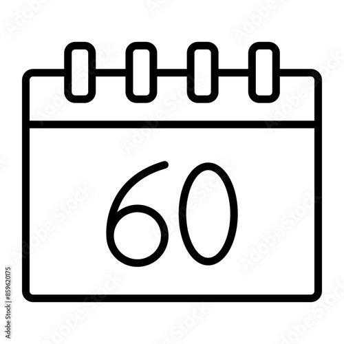 60 Days Line Icon