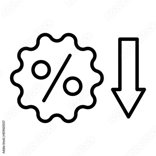 Low Price Line Icon