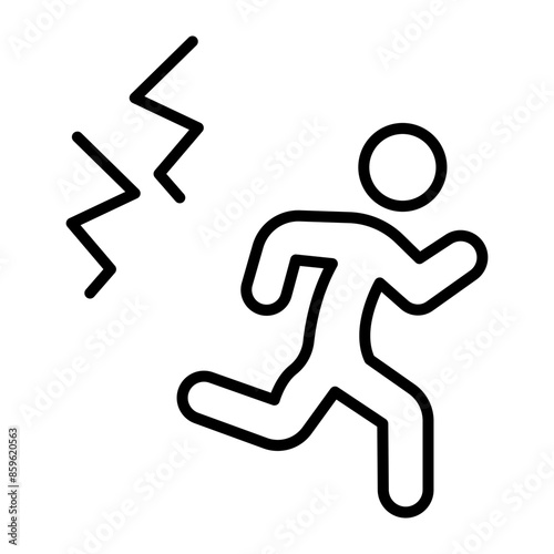 Evacuate Line Icon