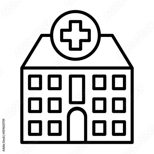 Hospital Line Icon
