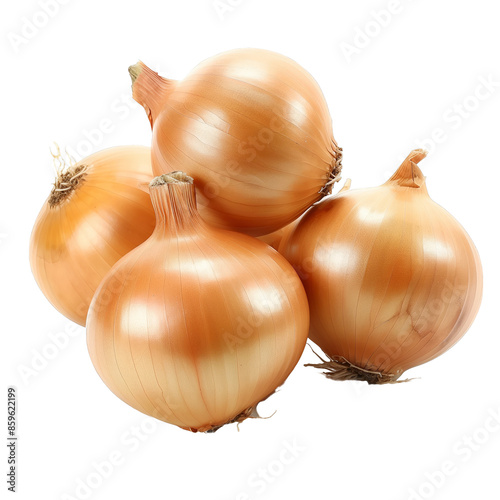 Wallpaper Mural Yellow onions isolated on white or transparent background, png clipart, design element. Easy to place object on any other background. Torontodigital.ca