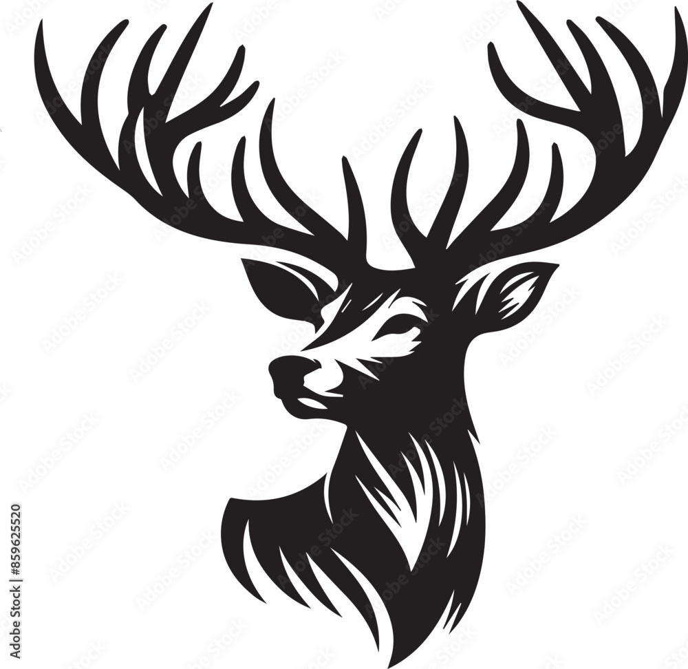 silhouette of a deer silhouette of a deer