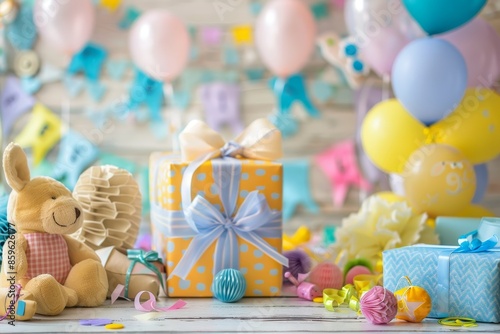 giftbox with toys background