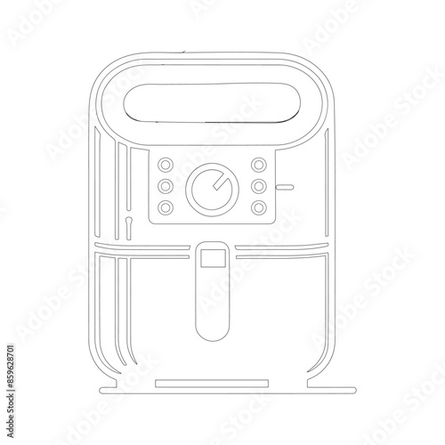Isolated Air Fryer Icon on White Background .vector graphic icon