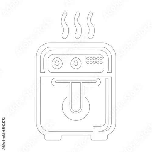 Isolated Air Fryer Icon on White Background .vector graphic icon