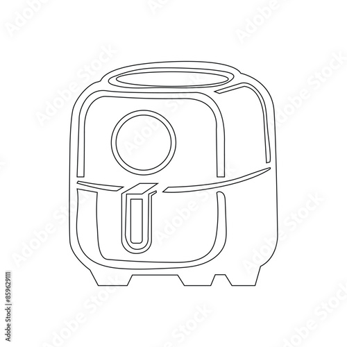 Isolated Air Fryer Icon on White Background .vector graphic icon