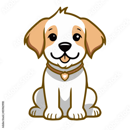 cute dog design with transparent background