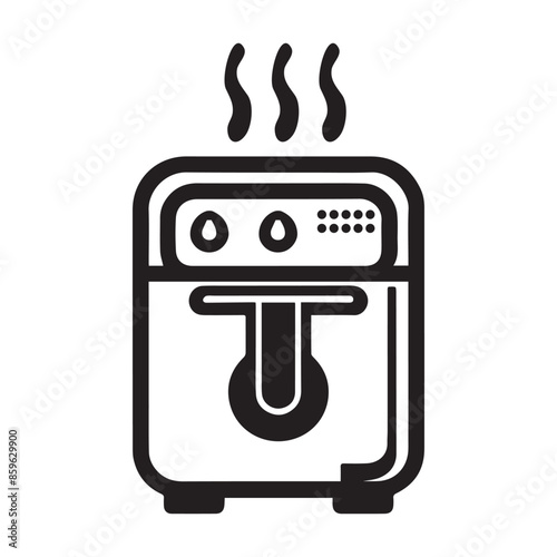 Isolated Air Fryer Icon on White Background .vector graphic icon
