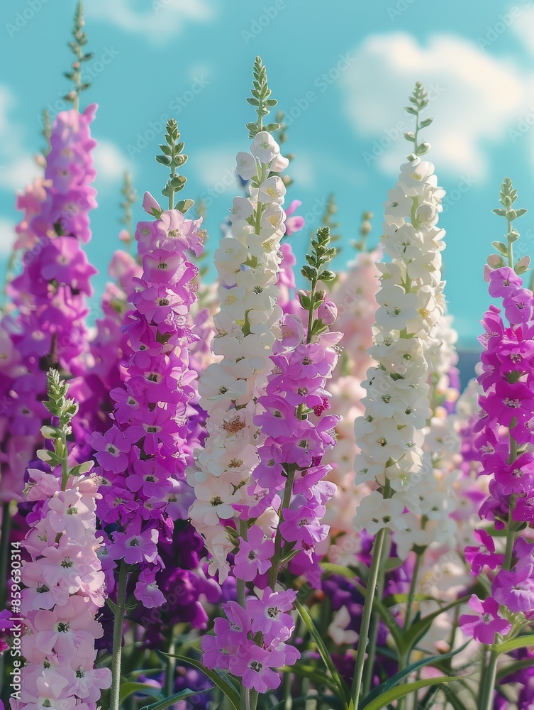 Obraz premium Purple And White Flowers In Field