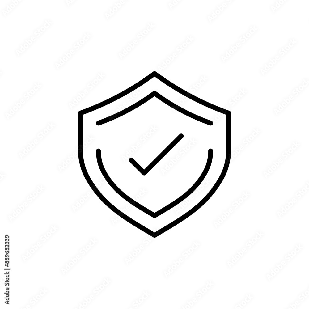 Security Shield Check Icon Ideal for Protection and Verification Security Shield Check Icon Ideal for Protection and Verification