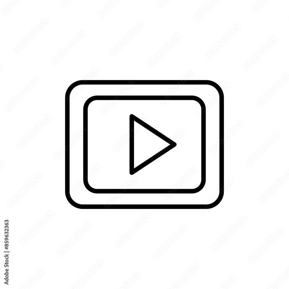 Media Play Icon Ideal for Video and Audio Playback