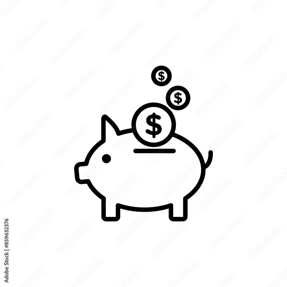 Savings Piggy Bank Icon Perfect for Finance and Money Management Savings Piggy Bank Icon Perfect for Finance and Money Management