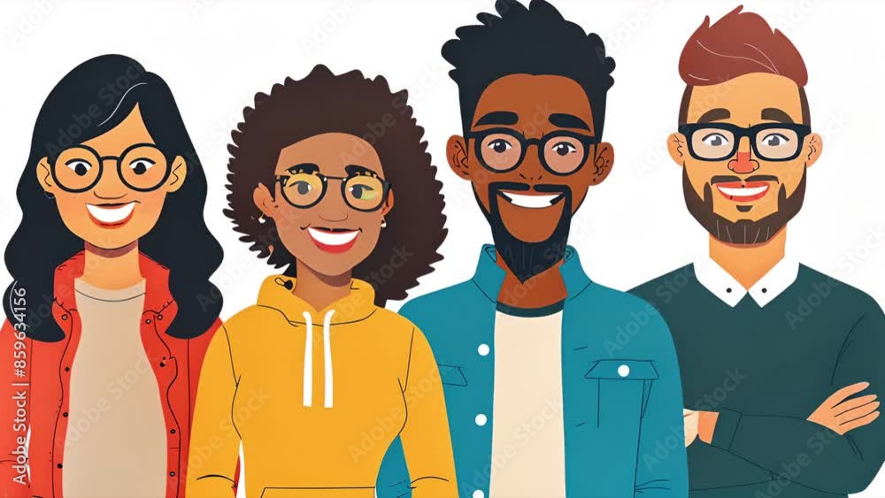 Animation pulling back from paper cutout style group of diverse voters in the 2024 election. Animation pulling back from paper cutout style group of diverse voters in the 2024 election.