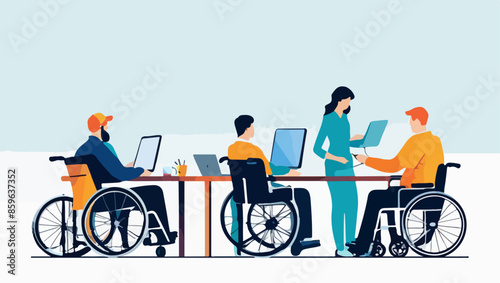 Diverse Workplace with Disabled Employees