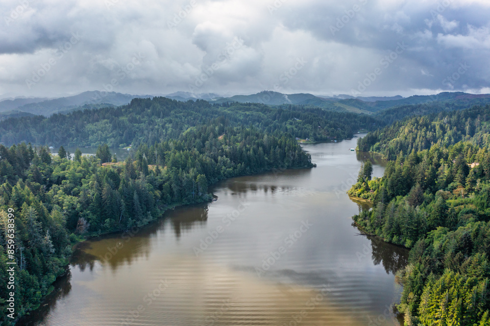 Tenmile Lake in Coos County at the Southern Oregon Coast. Tenmile Lake in Coos County at the Southern Oregon Coast.