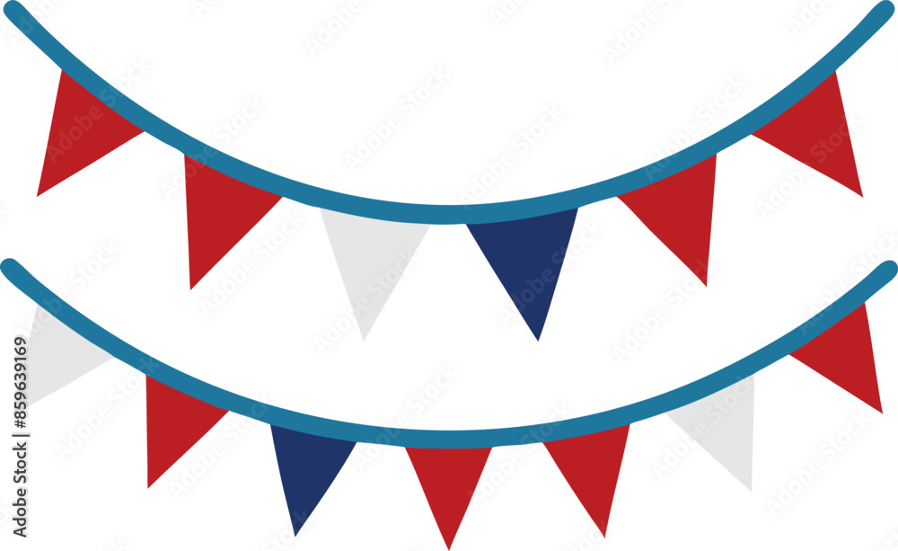Fototapeta premium 4th Of July decorative elements