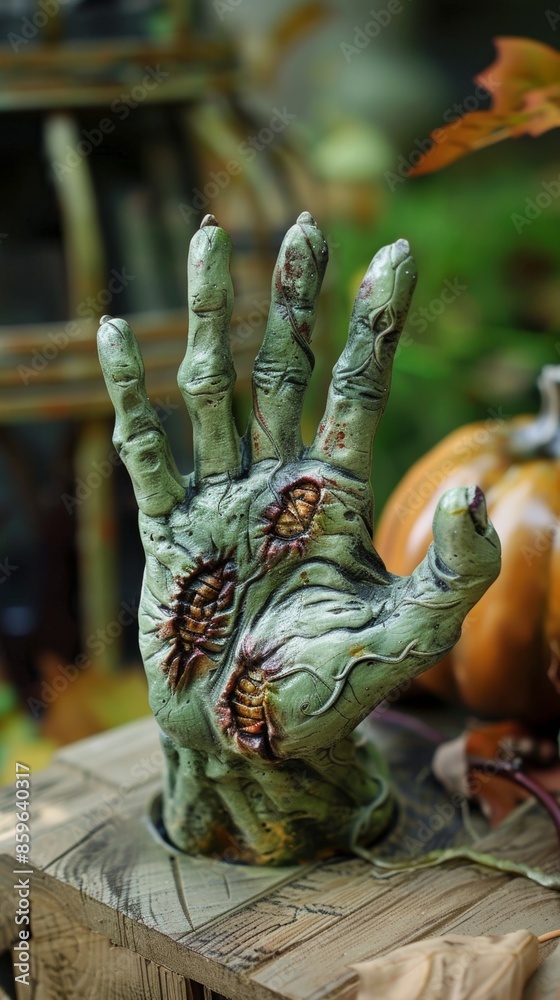 Fototapeta premium Modest Zombie Hand Decorations for Halloween