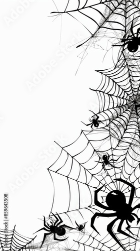 Various Spider Web Wall Decals for Halloween photo