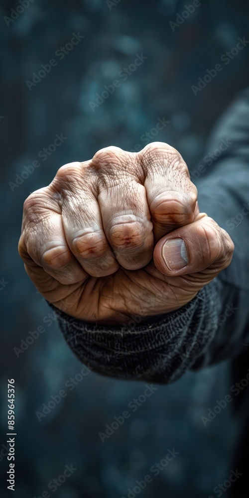 Close-up of a clenched fist with an expressive background, symbolizing strength, resilience, and determination. Close-up of a clenched fist with an expressive background, symbolizing strength, resilience, and determination.