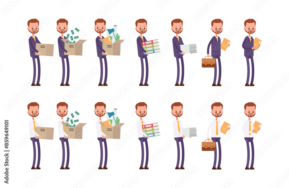 Carries boxes, gets a job, carries money, documen Carries boxes, gets a job, carries money, documen