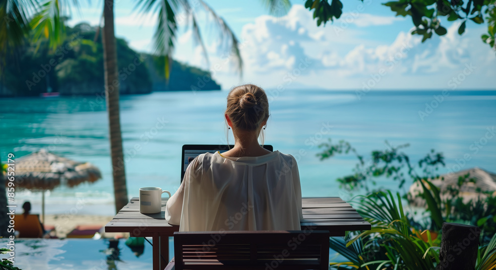 custom made wallpaper toronto digital Beachside Office with a View