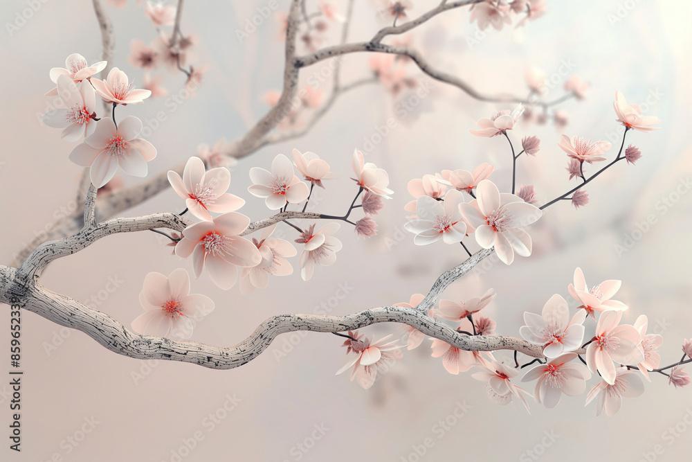 blossom in spring,A beautiful branch of a cherry blossom tree, created with AI-generated art, showcases the delicate and intricate flowers in full bloom blossom in spring,A beautiful branch of a cherry blossom tree, created with AI-generated art, showcases the delicate and intricate flowers in full bloom